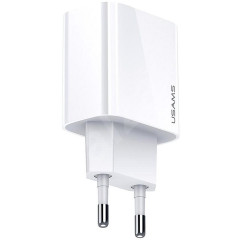 Мережевий зарядний пристрій Usams US-CC118 T34 PD Fast Travel Charger 20W (EU) White (CC118TC01)