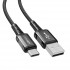 Кабель ACEFAST C1-04 USB to Type-C 3A, 1.2m, nylon aluminum connectors, Black