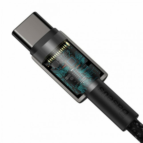 Кабель Baseus Tungsten Gold Fast Charging Data Cable Type-C to Type-C 100W 1m Black