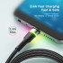 Кабель Essager Colorful LED USB Cable Fast Charging 2.4A USB-A to Micro 2m black (EXCM-XCDA01) (EXCM-XCDA01)
