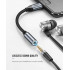 Аудіо кабель UGREEN AV142 USB Type C to 3.5mm Female Cable 10cm (Gray) (UGR-30632)
