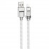 Кабель HOCO U113 Solid silicone charging data cable iP Silver