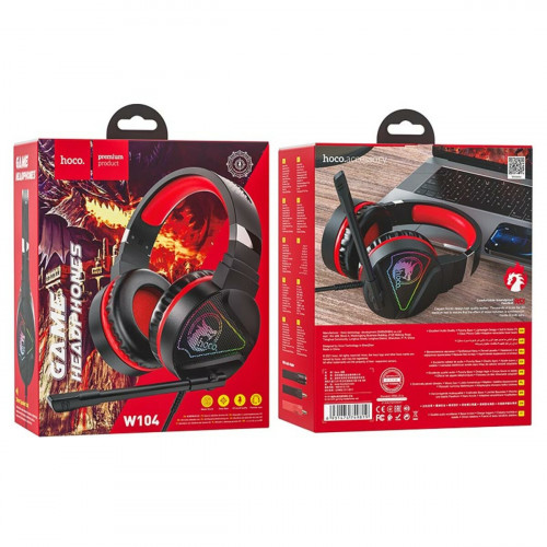 Навушники HOCO W104 Drift gaming headphones Red