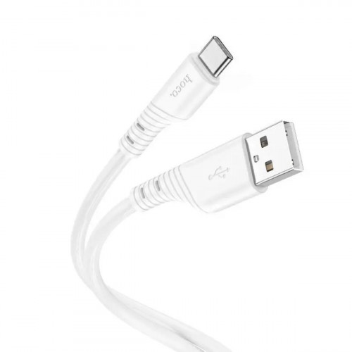 Кабель HOCO X97 Crystal color silicone charging data cable Type-C white