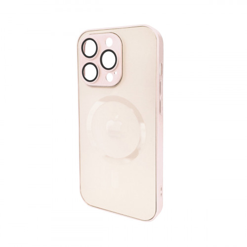 Чохол для смартфона AG Glass Matt Frame Color MagSafe Logo for Apple iPhone 15 Pro Max Chanel Pink