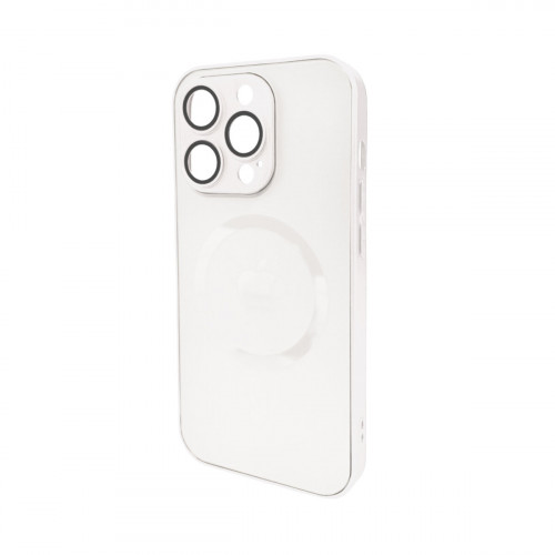 Чохол для смартфона AG Glass Matt Frame Color MagSafe Logo for Apple iPhone 15 Pro Pearly White