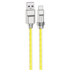 Кабель HOCO U113 Solid 100W silicone charging data cable Type-C Gold (6931474790064)