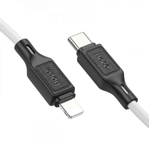 Кабель HOCO X90 Cool silicone PD charging data cable for iP White
