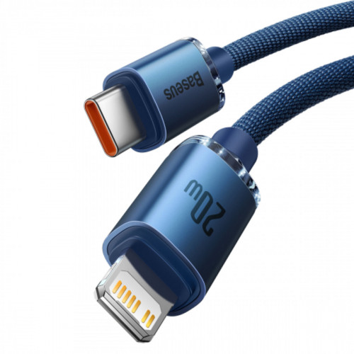 Кабель Baseus Crystal Shine Series Fast Charging Data Cable Type-C to iP 20W 1.2m Blue