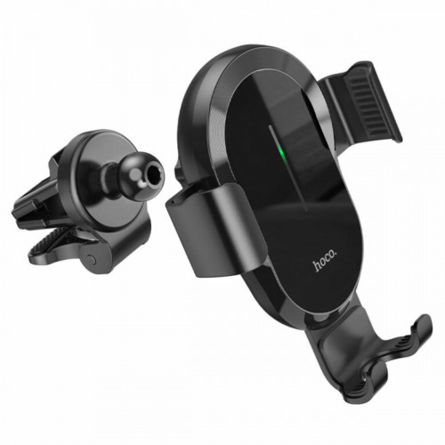 Тримач для мобільного HOCO CA105 Guide three-axis linkage wireless charging car holder Black