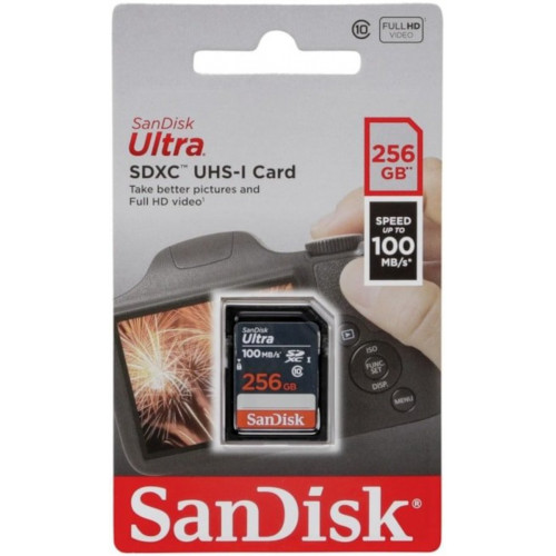 SDHC (UHS-1) SanDisk Ultra 256Gb class 10 (100Mb/s)