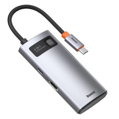 USB-Hub Baseus Metal Gleam Series 4-in-1 Multifunctional （Type-C to HDMI*1+USB3.0*1+USB2.0*1+PD*1） (CAHUB-CY0G)