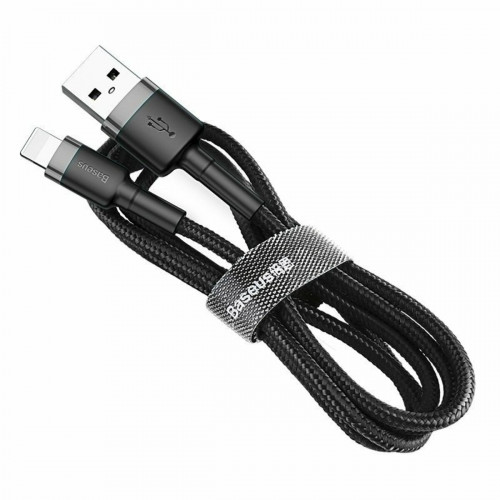 Кабель Baseus Cafule Cable USB For iP 2A 3m Gray+Black