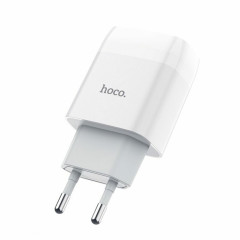 Мережевий зарядний пристрій HOCO C73A Glorious dual port charger White (6931474712912)