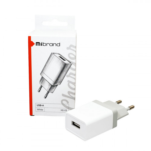 Мережевий зарядний пристрій Mibrand MI-01 Travel Charger USB-A White