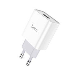 Мережевий зарядний пристрій HOCO C81A Asombroso single port charger White (6931474727930)