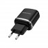 Мережевий зарядний пристрій BOROFONE BA36A High speed single port QC3.0 charger set Black