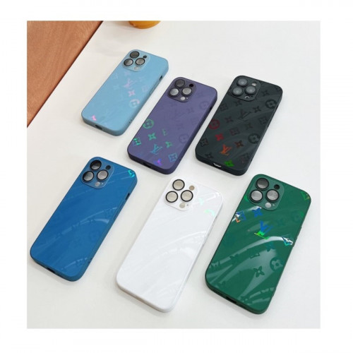 Чохол для смартфона AG Glass Gradient LV Frame for Apple iPhone 14 Pro Navy Blue