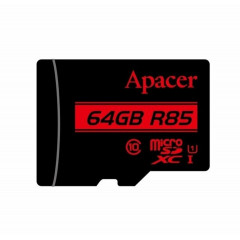 microSDXC (UHS-1) Apacer 64Gb class 10 R85MB/s (AP64GMCSX10U5-RA)