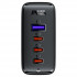 Мережевий зарядний пристрій ACEFAST A37 PD100W GaN (3*CUSB-C+USB-A) charger set Black