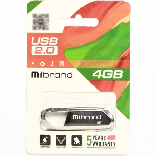 Flash Mibrand USB 2.0 Aligator 4Gb Grey