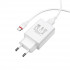 Мережевий зарядний пристрій BOROFONE BA21A Long journey single port QC3.0 charger set(Type-C) White