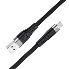 Кабель HOCO X53 USB to Type-C 3A, 1m, silicone, aluminum connectors, Black (6931474738097)
