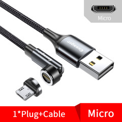 Кабель Essager Universal 540 Ratate 3A Magnetic USB Charging Cable Micro 1m grey (EXCCXM-WX0G) (EXCCXM-WX0G)