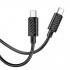 Кабель HOCO X88 Gratified 60W charging data cable for Type-C to Type-C Black