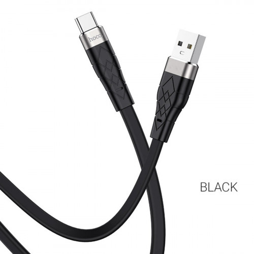 Кабель HOCO X53 USB to Type-C 3A, 1m, silicone, aluminum connectors, Black