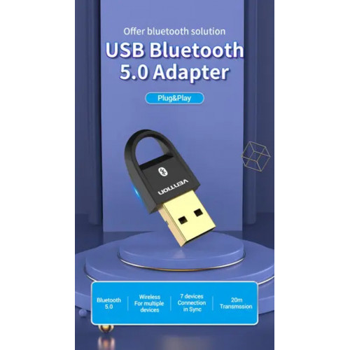 Адаптер  Vention USB Bluetooth5.0 Adapter Black (CDSB0)