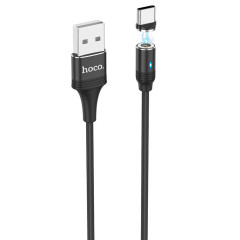 Кабель HOCO U76 Fresh magnetic charging cable for Type-C Black