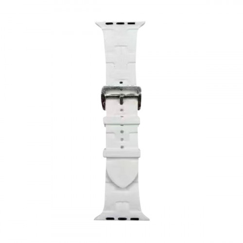 Ремінець для годинника Apple Watch Hermès 42/44/45/49mm 1.White (Hermes42-1.White)