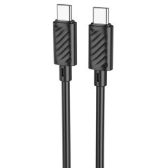 Кабель HOCO X88 Gratified 60W charging data cable for Type-C to Type-C Black (6931474783363)
