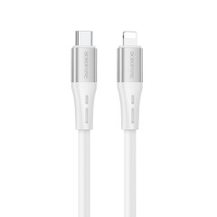 Кабель BOROFONE BX88 Solid PD silicone charging data cable for iP White (BX88LPW)