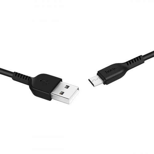 Кабель HOCO X13 USB to Micro 2.4A, 1m, PVC, PVC connectors, Black