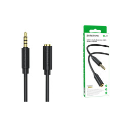 Аудiо-кабель BOROFONE BL12 3.5 audio extension cable male to female 2m Black (BL12-2B)