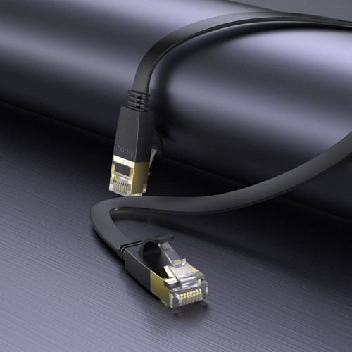 Кабель HOCO US07 General pure copper flat network cable(L=3M) Black