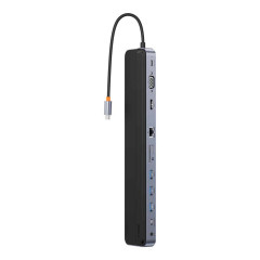 USB-Hub Baseus EliteJoy Gen2 11-Port Type-C HUB Adapter Dark gray (WKSX030013)