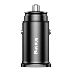 Автомобільний зарядний пристрій Baseus Square metal A+A 30W Black (CCALL-DS01)