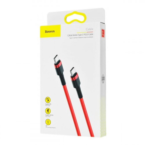 Кабель Baseus Cafule USB Cable Type-C-Type-C 3A 1m Red