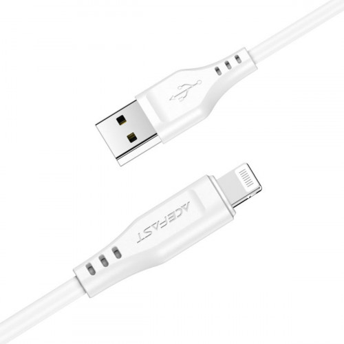 Кабель ACEFAST C3-02 USB to iP 2.4A, 1.2m, TPE, TPE connectors, White