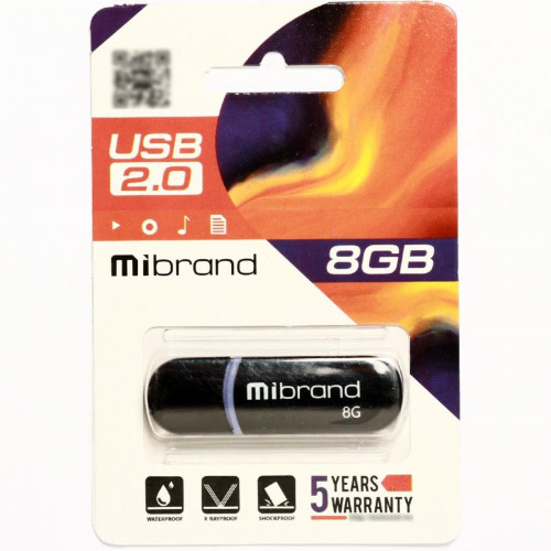 Flash Mibrand USB 2.0 Panther 8Gb Black