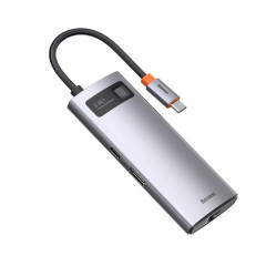 USB-Hub Baseus Metal Gleam Series 6-in-1 Multifunctional Type-C HUB Docking Station Gray （Type-C to HDMI*1+USB3.0*3+PD*1+VGA*1） (WKWG030013)