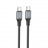 Кабель HOCO X92 Honest 60W silicone charging data cable for Type-C to Type-C(L=3M) Black