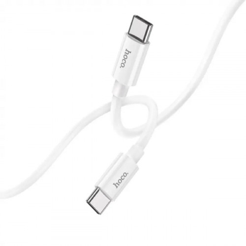 Кабель HOCO X87 Magic silicone 60W PD charging data cable for Type-C to Type-C White