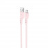 Кабель HOCO X97 Crystal color silicone charging data cable Type-C light pink