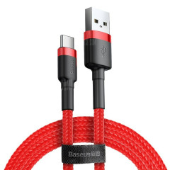 Кабель Baseus Cafule Cable USB For Type-C 3A 2m Red+Red
