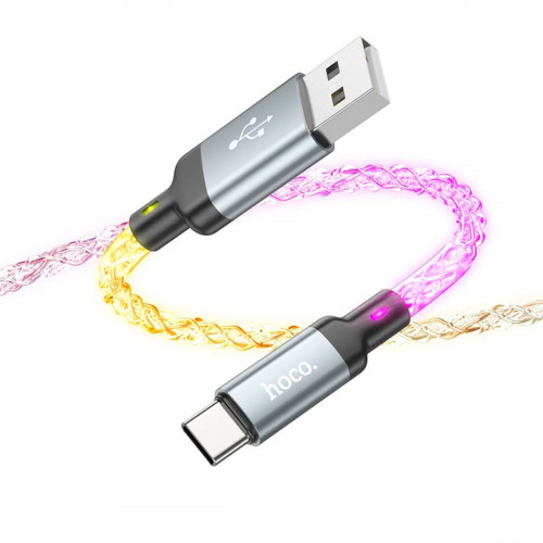 Кабель HOCO U112 Shine charging data cable for Type-C Gray