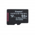 microSDXC (UHS-1 U3) Kingston Industrial 64Gb class 10 V30 А1 (adapter SD) (SDCIT2/64GB)